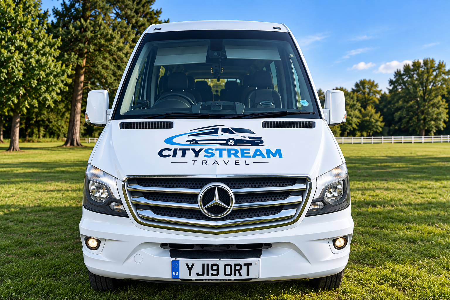 Angled view of CityStream minibus